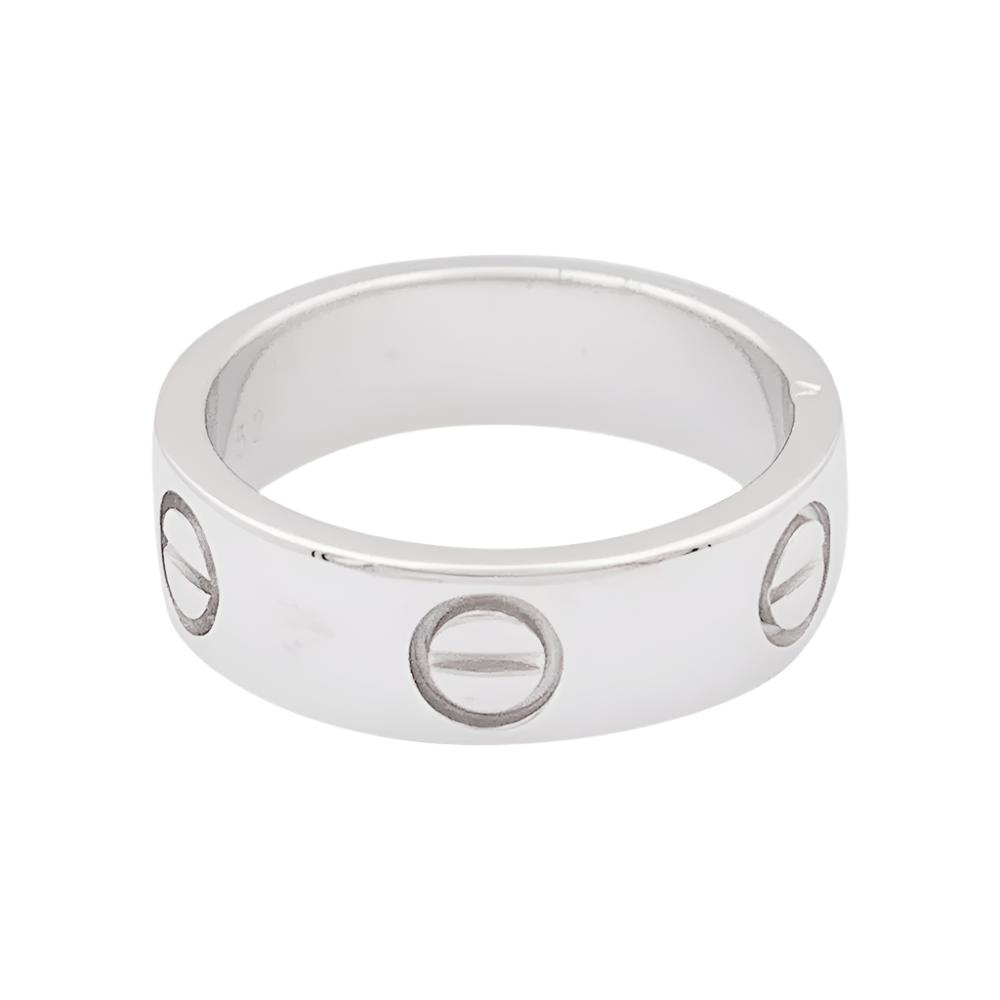 Bague Cartier "Love" or blanc.