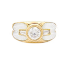 Bague Mauboussin "Nadia" or jaune, diamant, nacre.