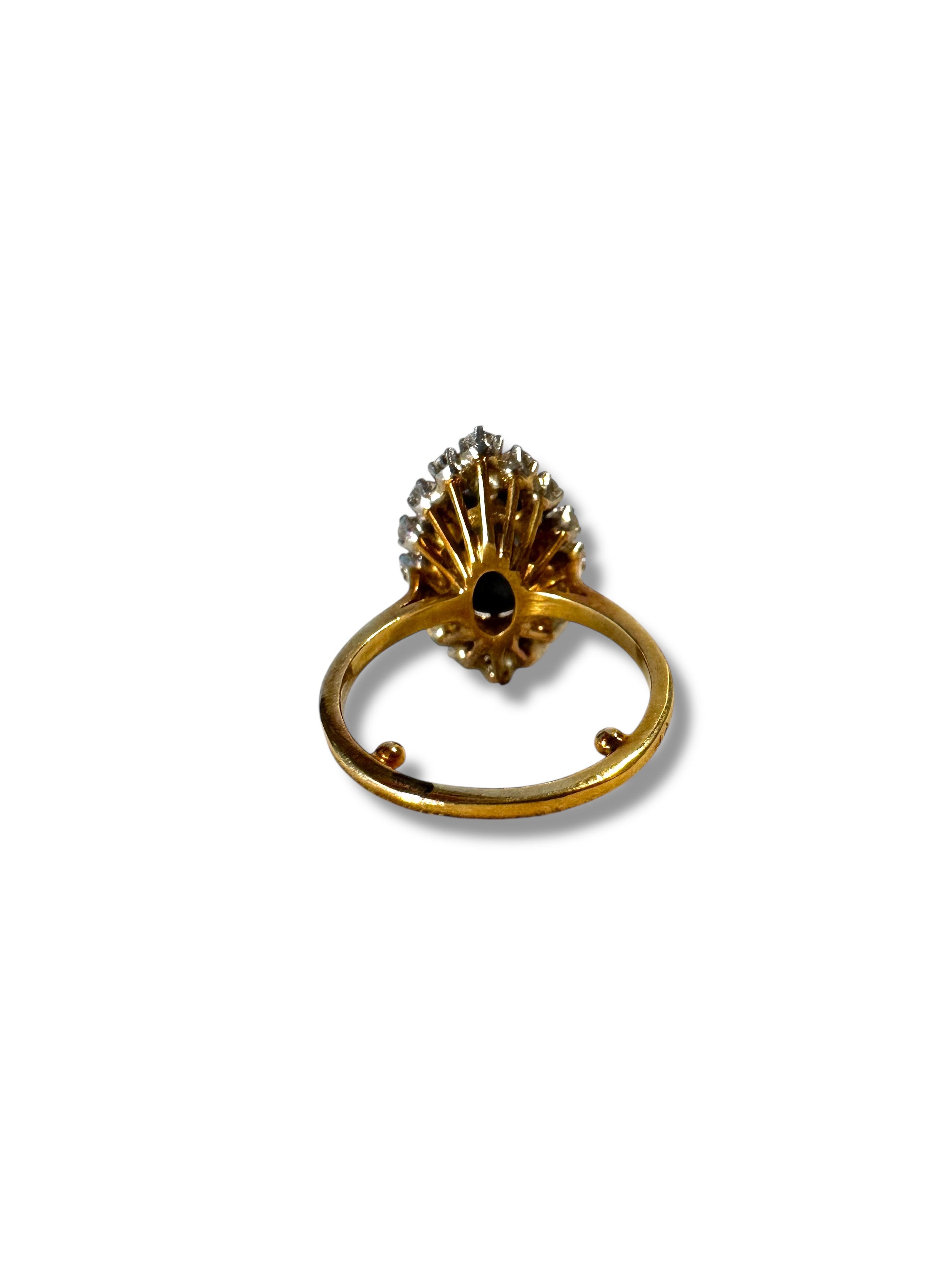 Bague marquise opale