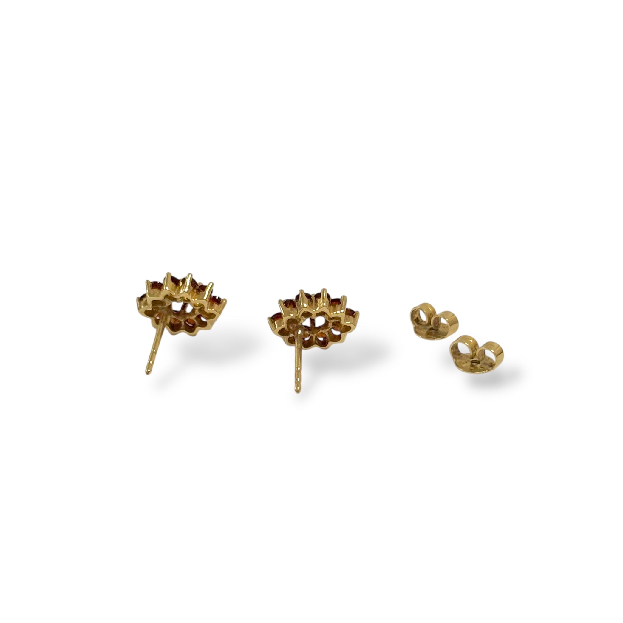 Paire de boucles d'oreilles aux grenats