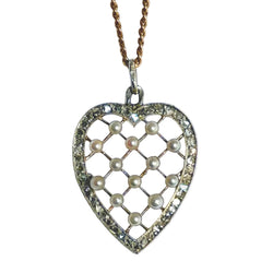 Pendentif coeur et perles