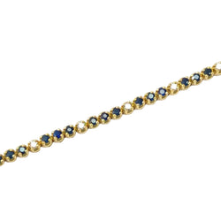 Bracelet Ligne en or jaune, saphirs et diamants