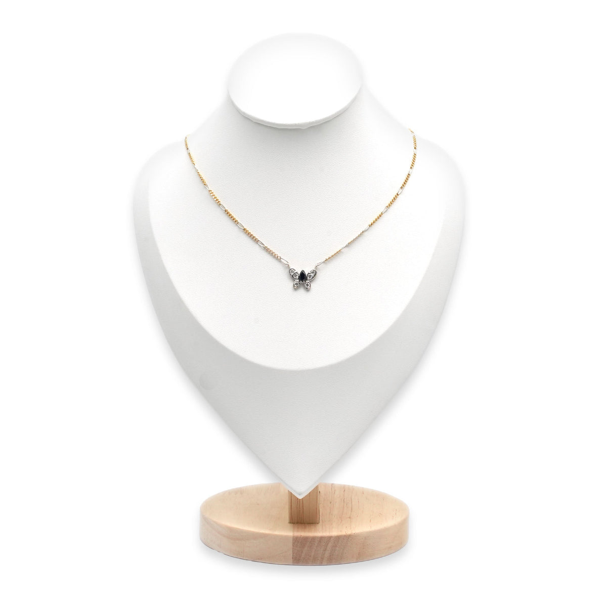 Collier Pendentif en or blanc, or jaune, saphir et diamants