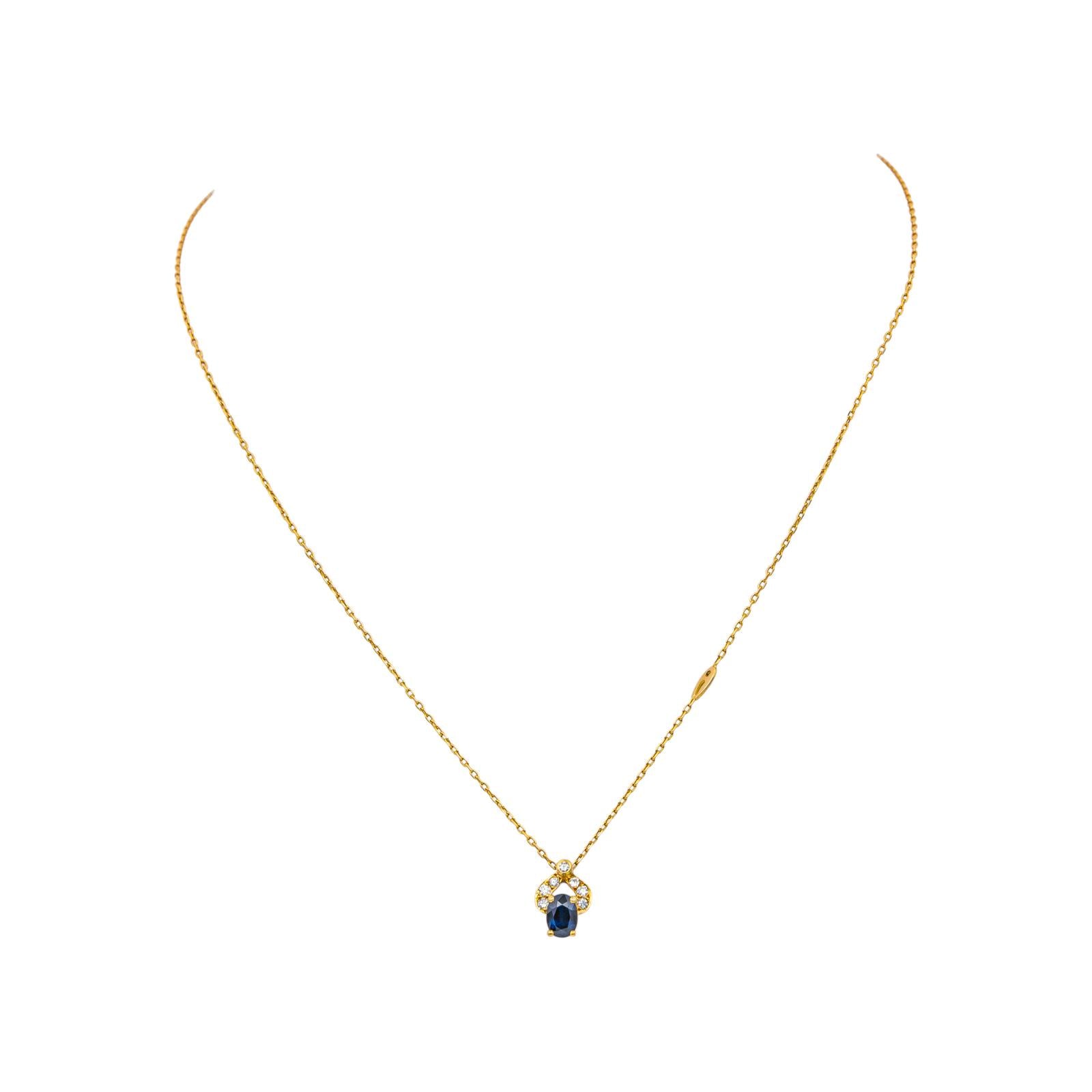 Collier Or jaune Saphir