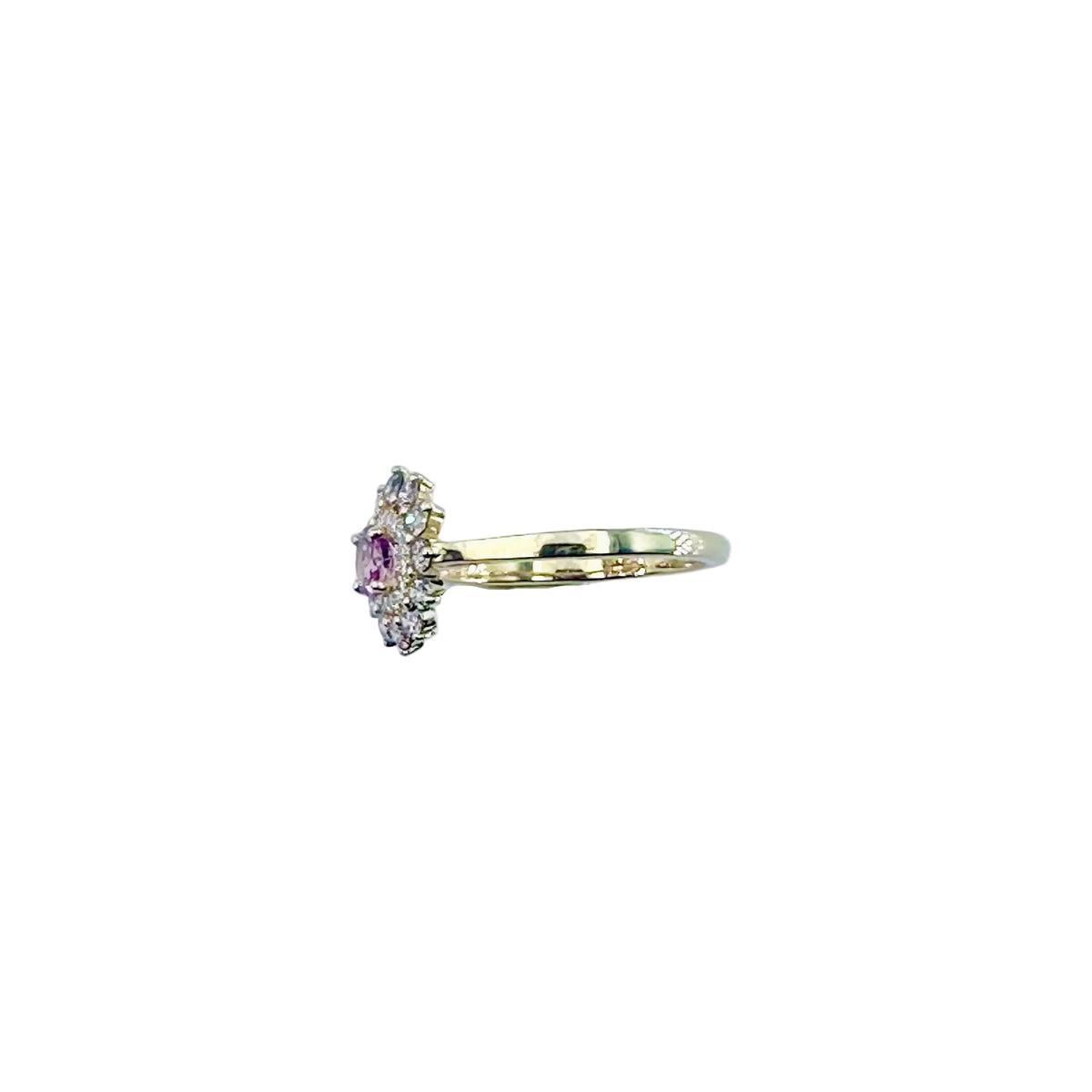 Bague Entourage GEMMYO "Lefkos Camaïeux" en or jaune, tourmaline et diamants