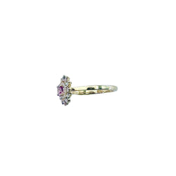 Bague Entourage GEMMYO "Lefkos Camaïeux" en or jaune, tourmaline et diamants