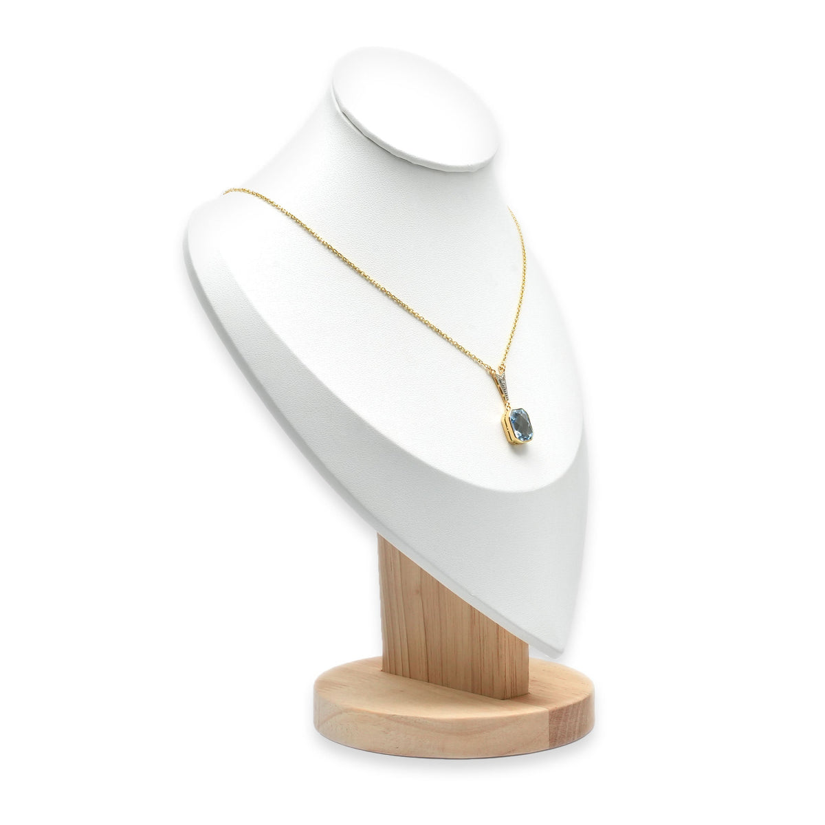 Collier Pendentif en or blanc, or jaune, topaze et diamant
