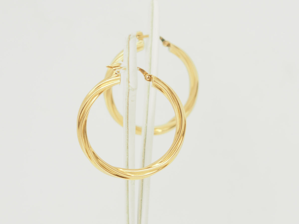Boucles d'oreilles Créoles en or jaune