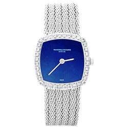 Montre Femme Vacheron Constantin, or blanc et diamants.