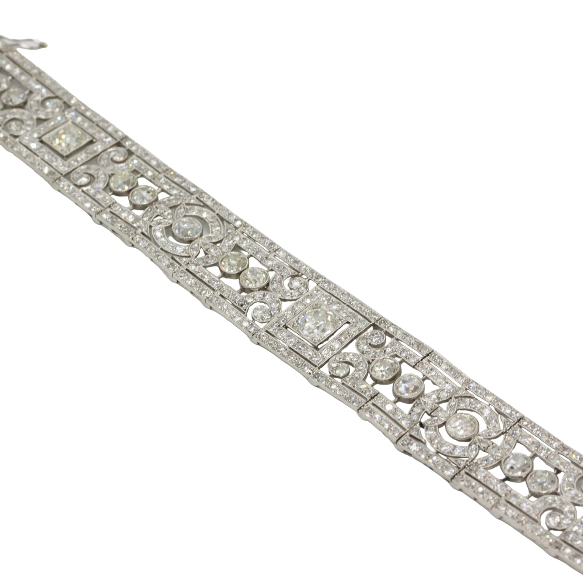 Bracelet Manchette en platine et diamants