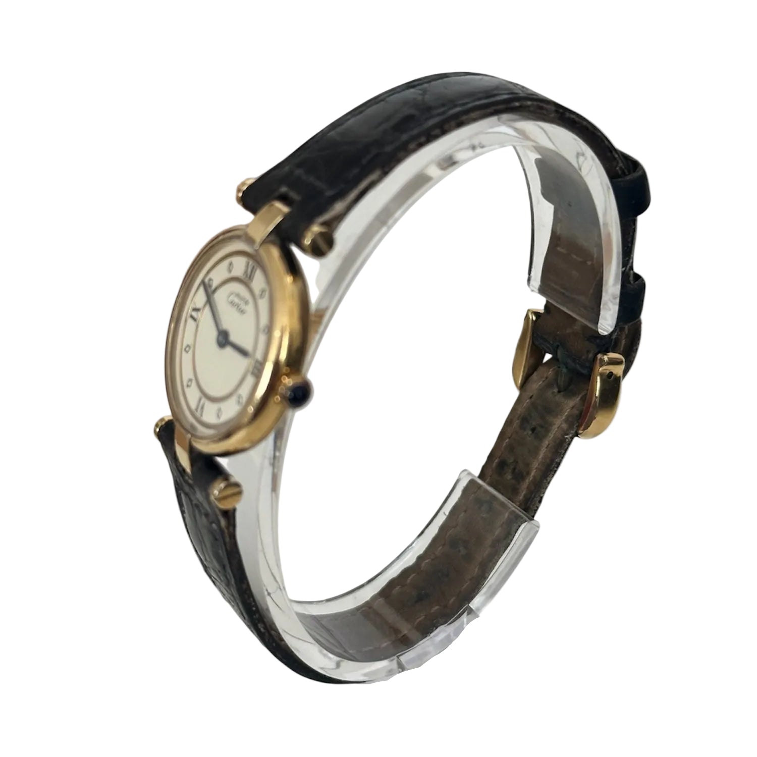 Montre CARTIER "Must de Cartier" en vermeil et cuir