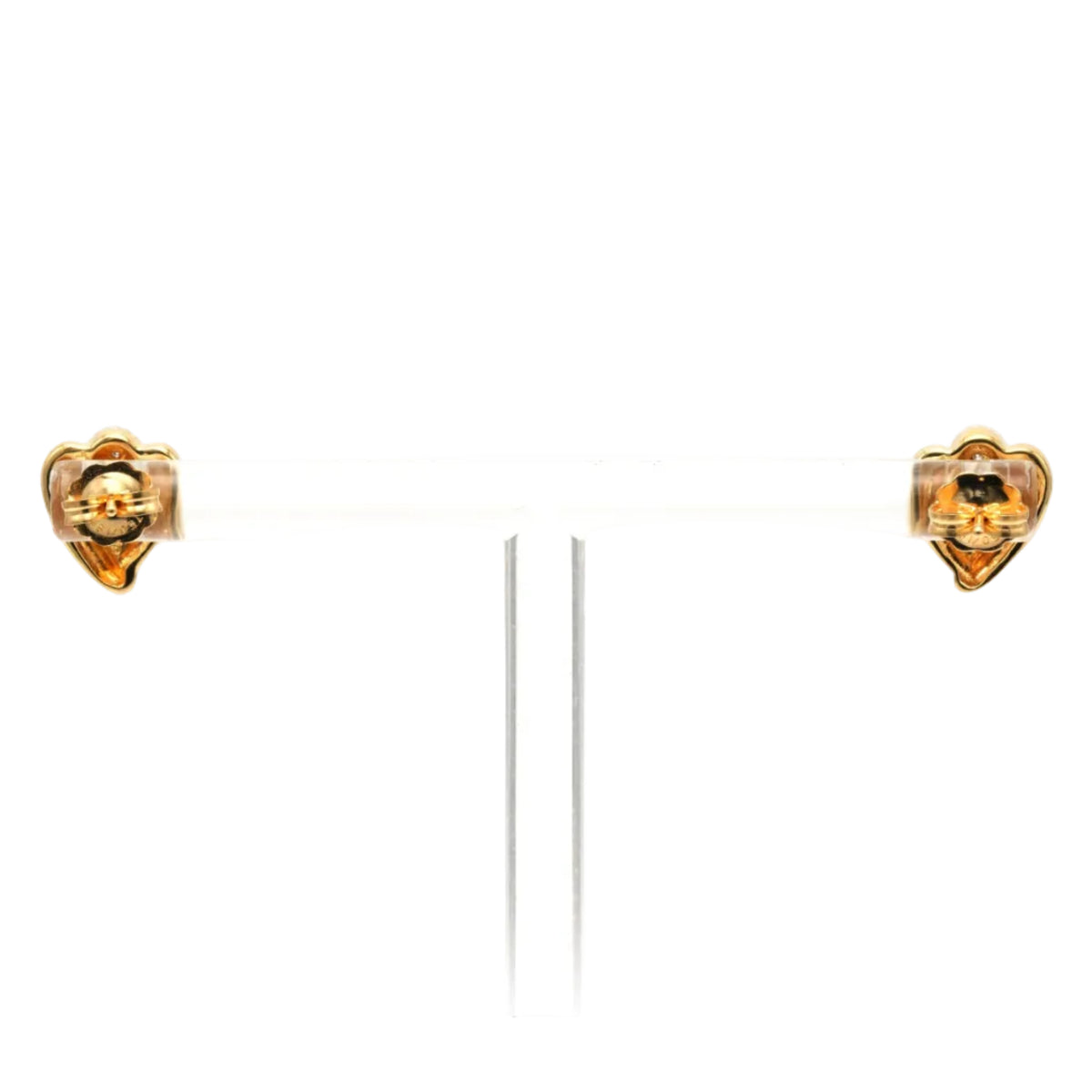 Boucles d'oreilles Puces en or blanc, or jaune et diamants