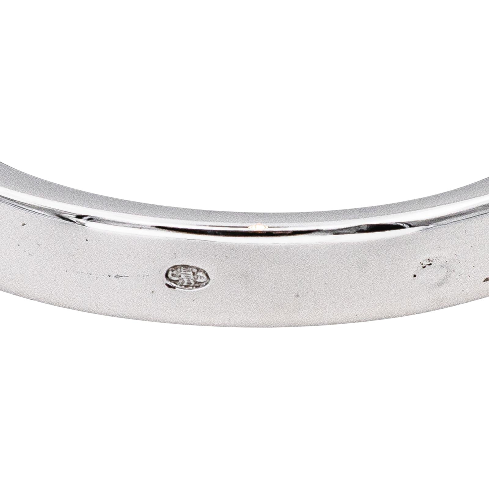 Bague  Demi-alliance  Or blanc  Diamant