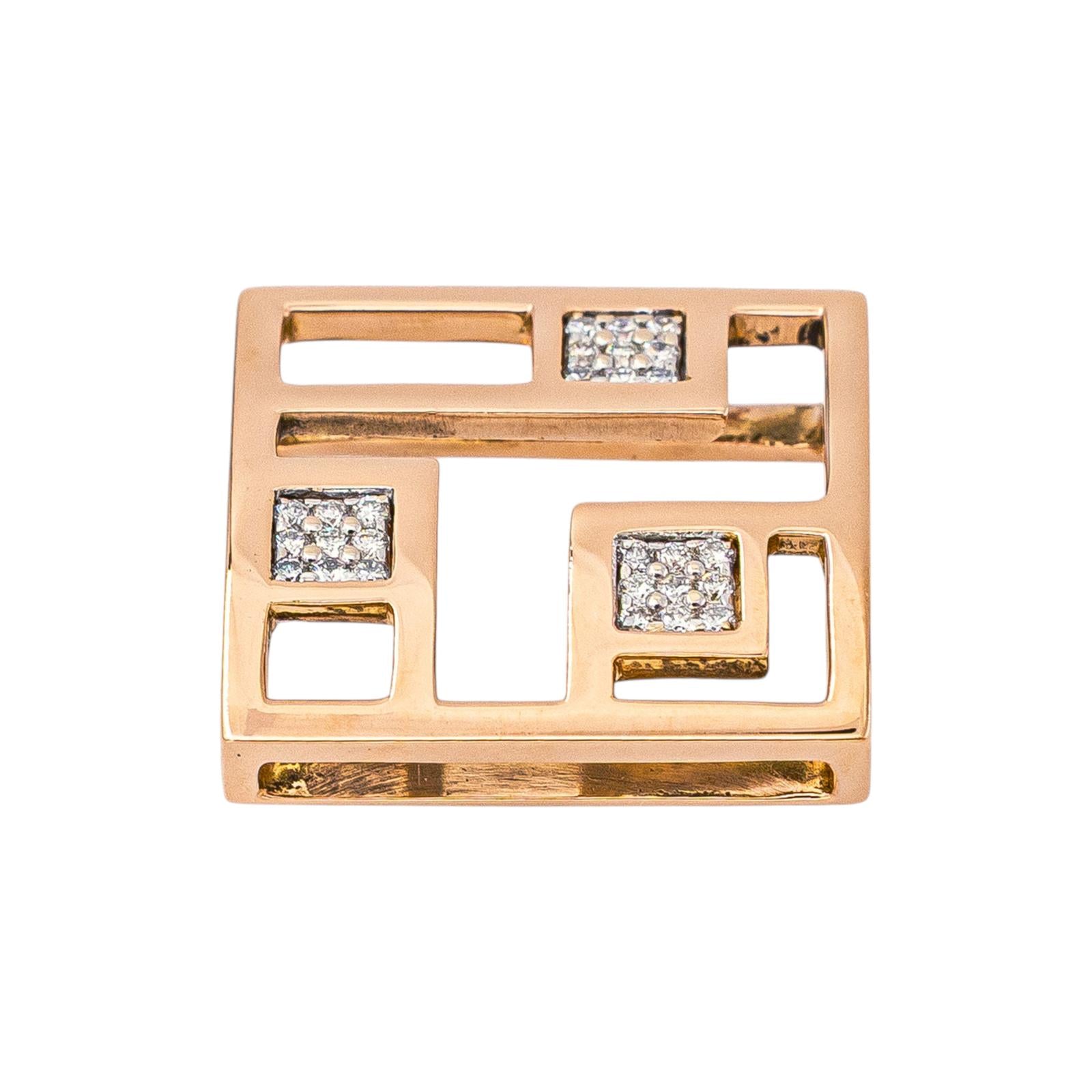 Garel Pendentif  Or rose Diamant