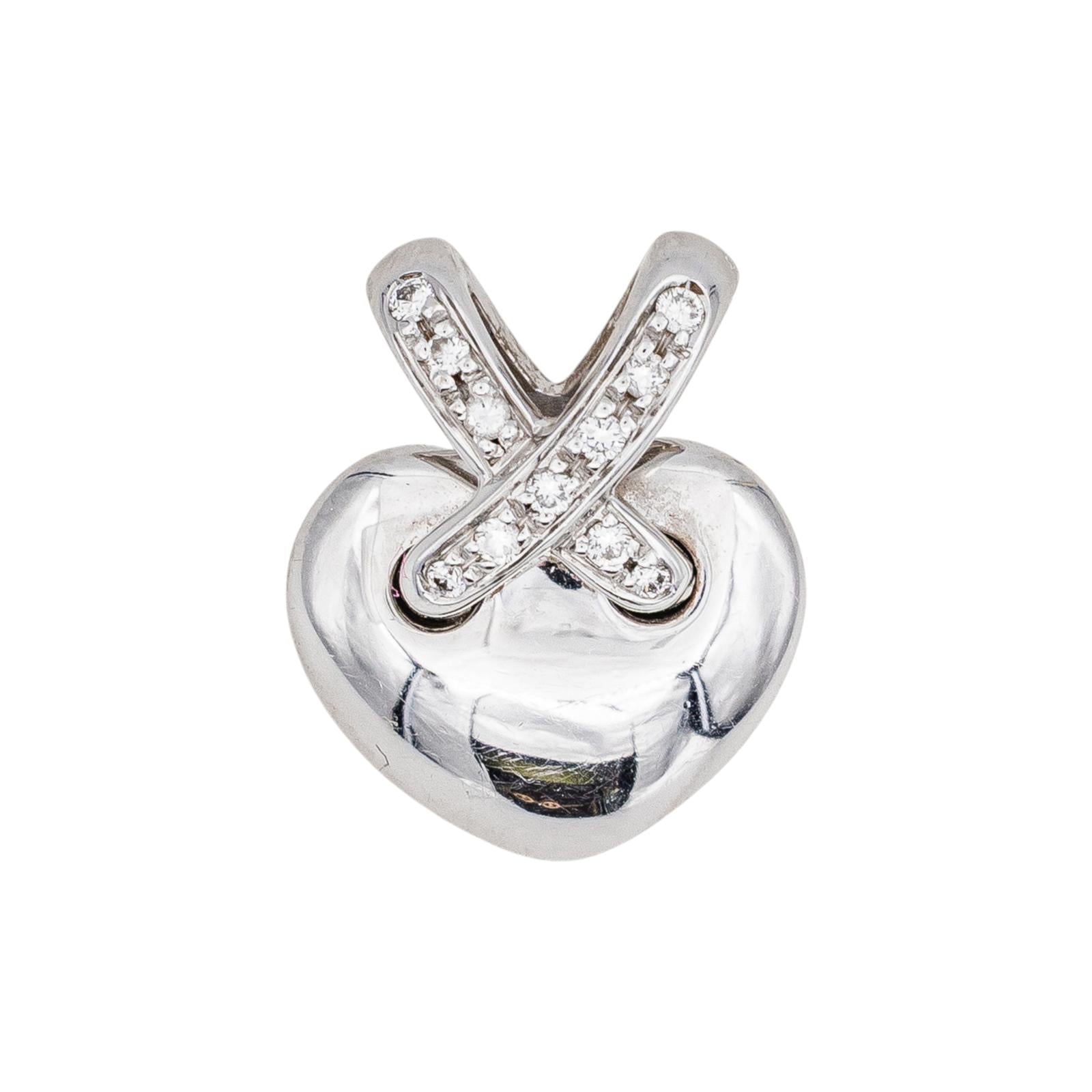 Chaumet Collier Pendentif Liens Or blanc Diamant