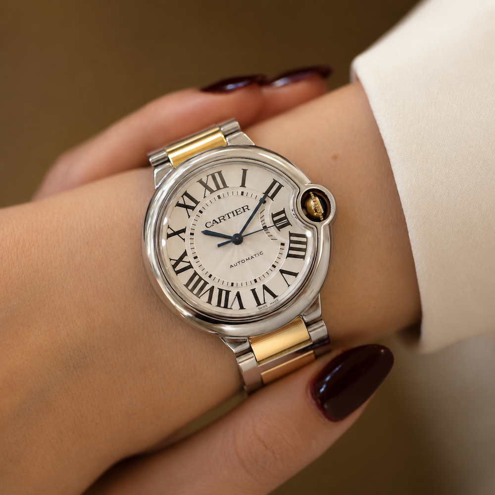 Montre CARTIER "Ballon Bleu" en or jaune et acier