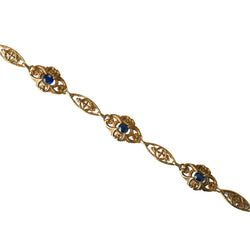 Bracelet Maille en or jaune et saphirs