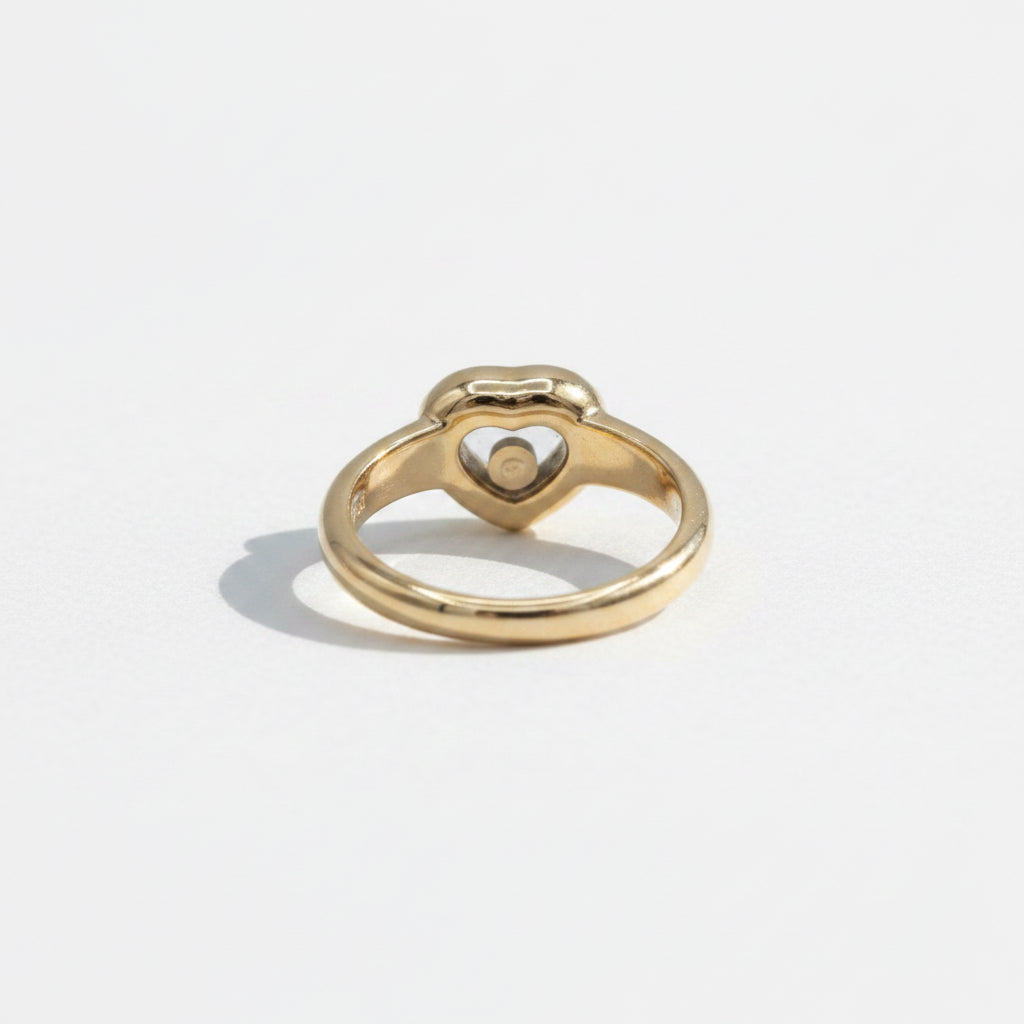 Bague CHOPARD Happy Diamond Coeur en or jaune et diamants
