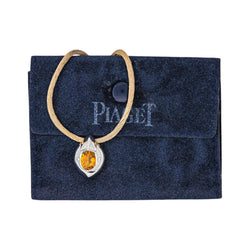 Piaget Collier Pendentif  Or blanc Citrine