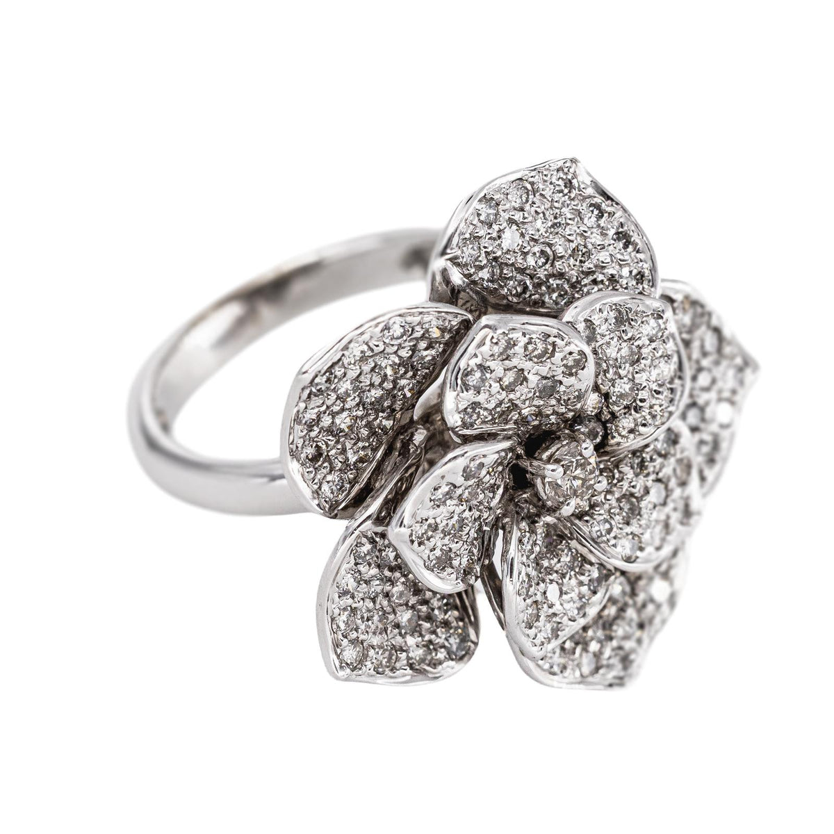 Bague Fleur Or blanc Diamant