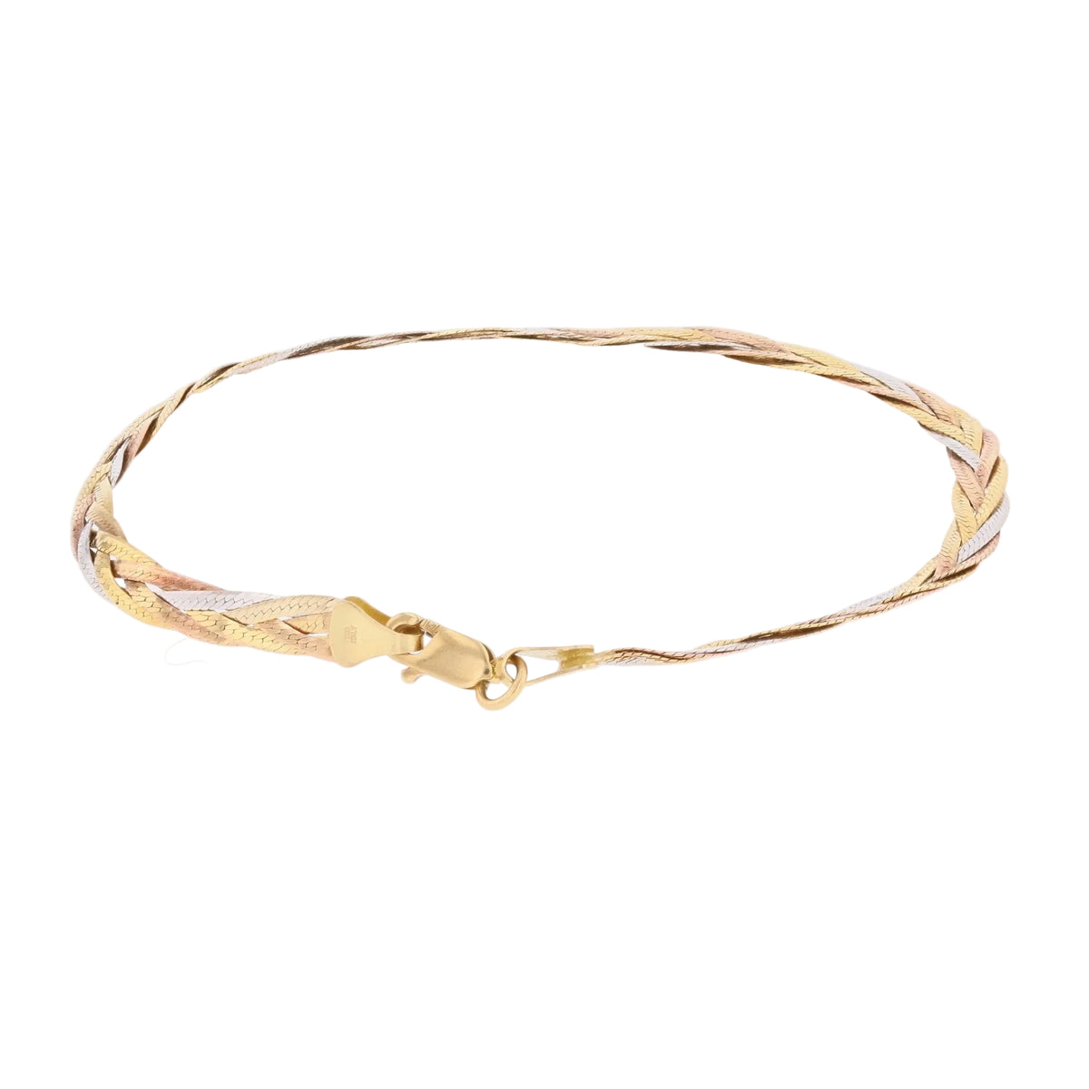 Bracelet Maille en or blanc, or jaune et or rose