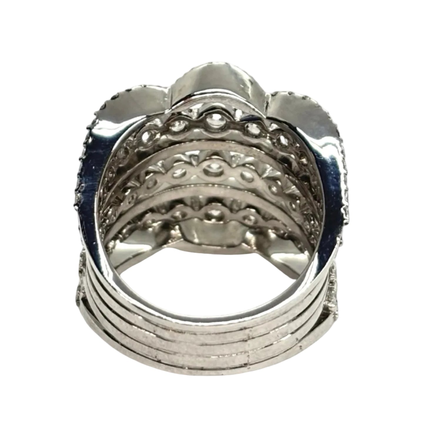 Bague Bandeau en or blanc et diamants