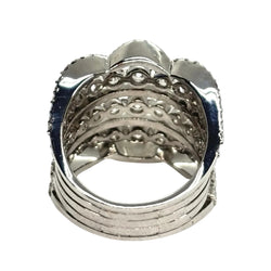 Bague Bandeau en or blanc et diamants