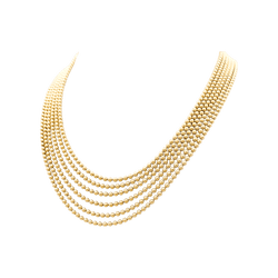 Collier Cartier, "Draperie", 6 rangs, or jaune.