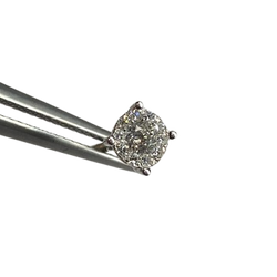 Boucles d'oreilles Puces en or blanc et diamants