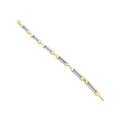 Bracelet Fred, "Force 10", en or jaune, acier.