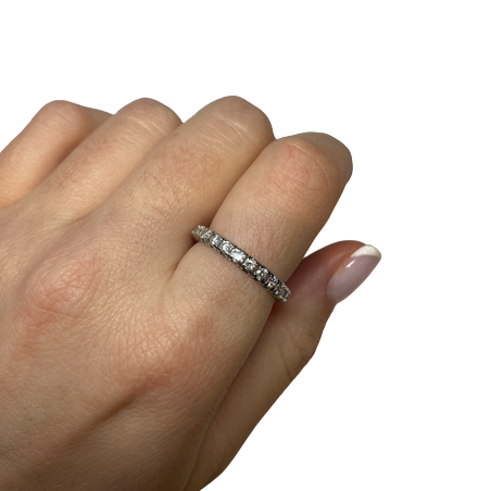 Bague Alliance en platine et diamants