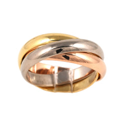 Bague Alliance CARTIER "Trinity" en or blanc, or jaune et or rose
