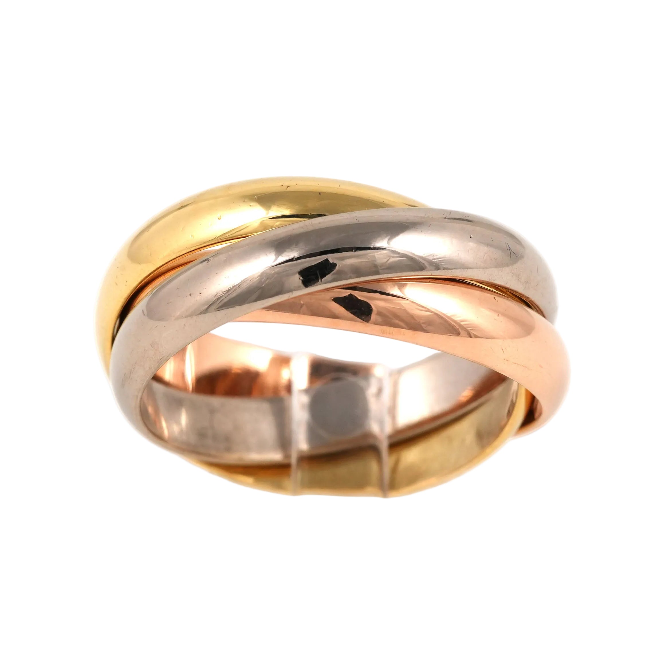 Bague Alliance CARTIER "Trinity" en or blanc, or jaune et or rose
