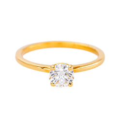 Bague Solitaire Or jaune  Diamant