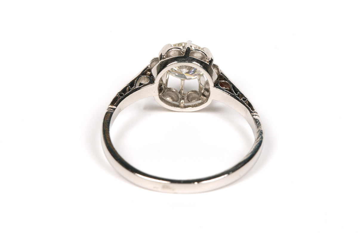 Bague Solitaire en or blanc et diamant