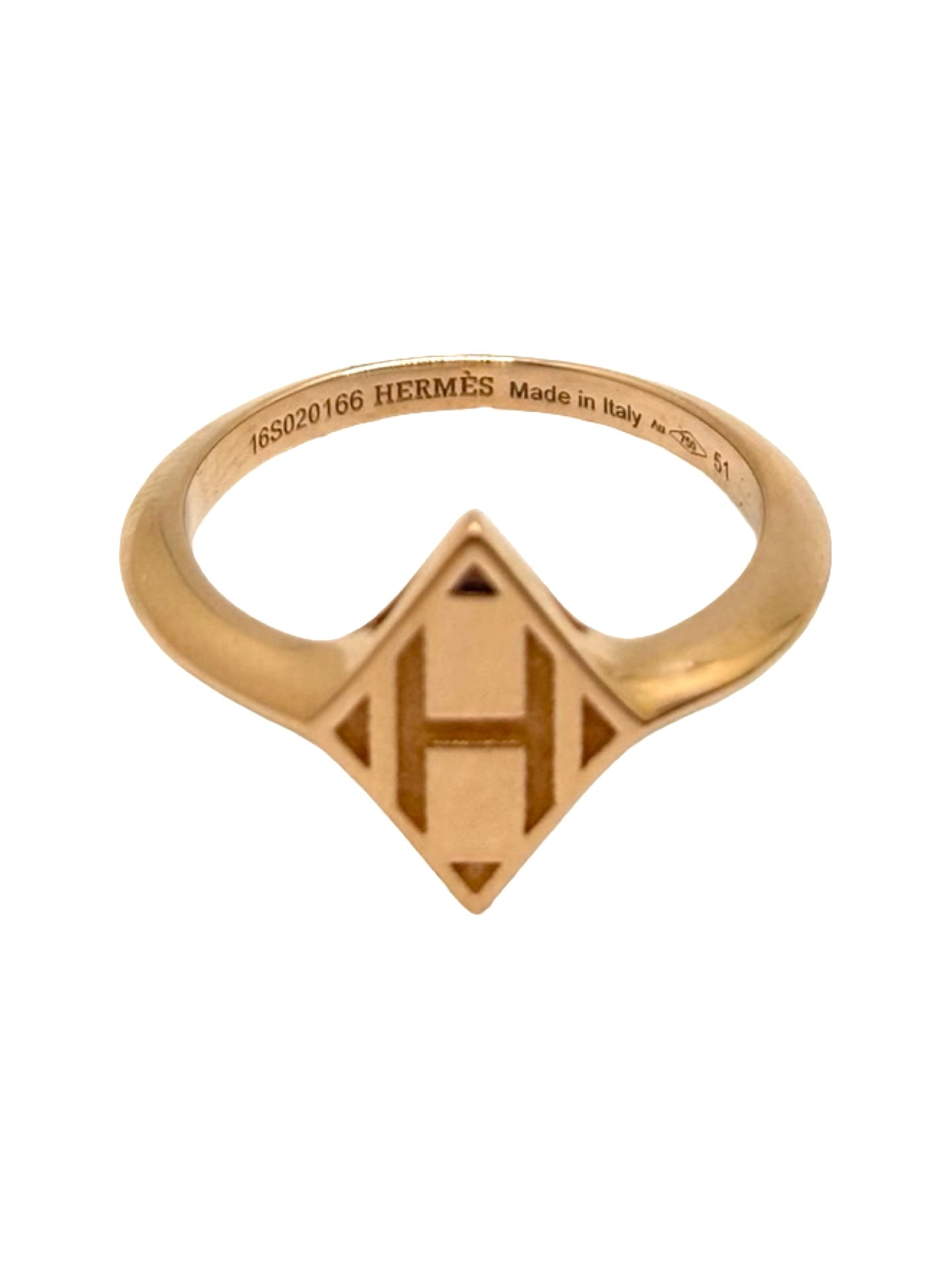 Bague Jonc HERMES Gambade or rose