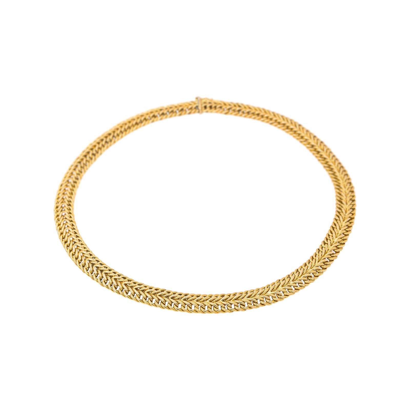 Collier Maille tressée Or jaune