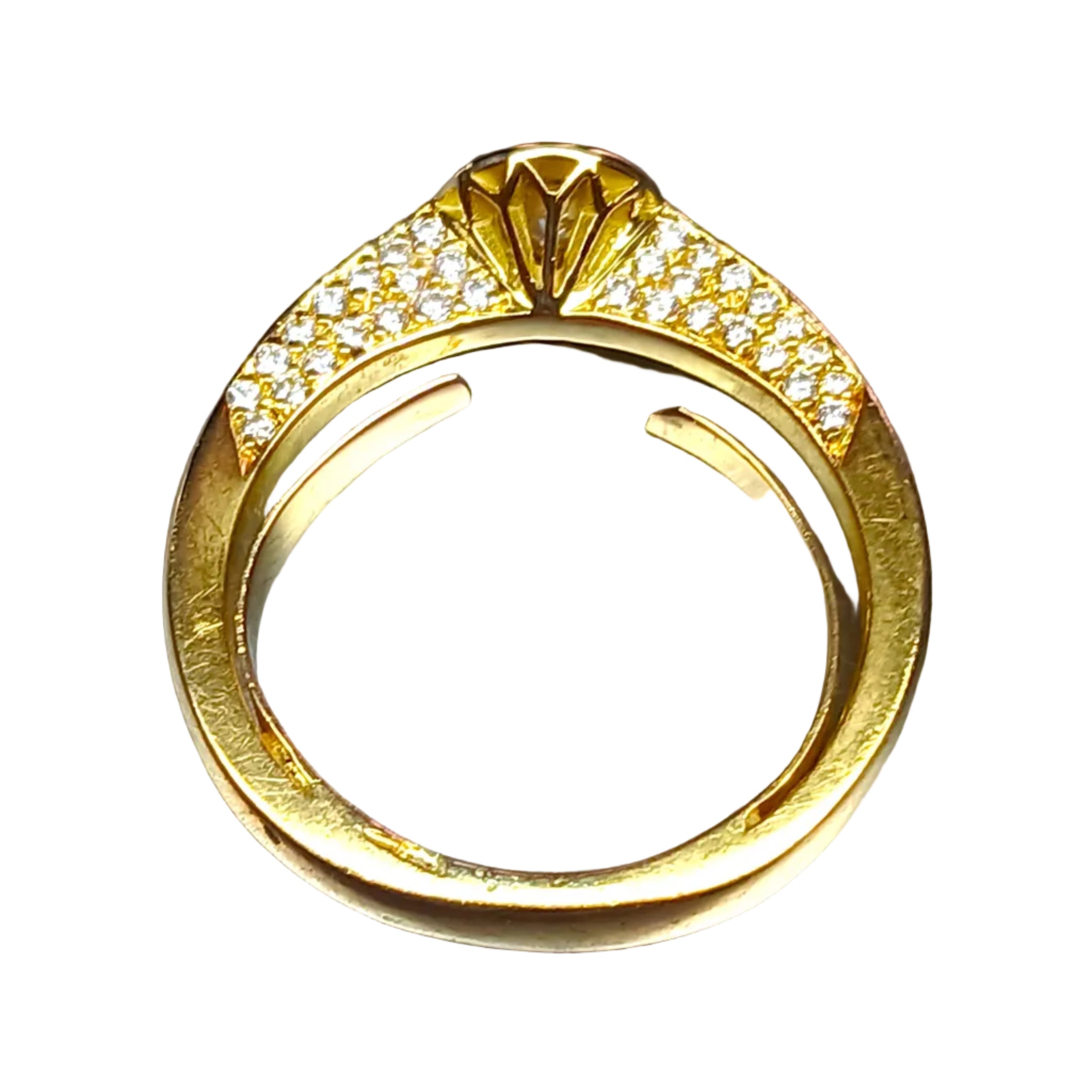 Bague Solitaire KORLOFF en or jaune et diamants