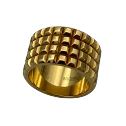Bague Bandeau BOUCHERON "Clou de Paris" en or jaune