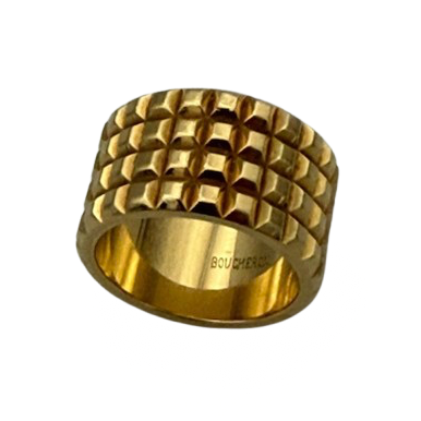 Bague Bandeau BOUCHERON "Clou de Paris" en or jaune