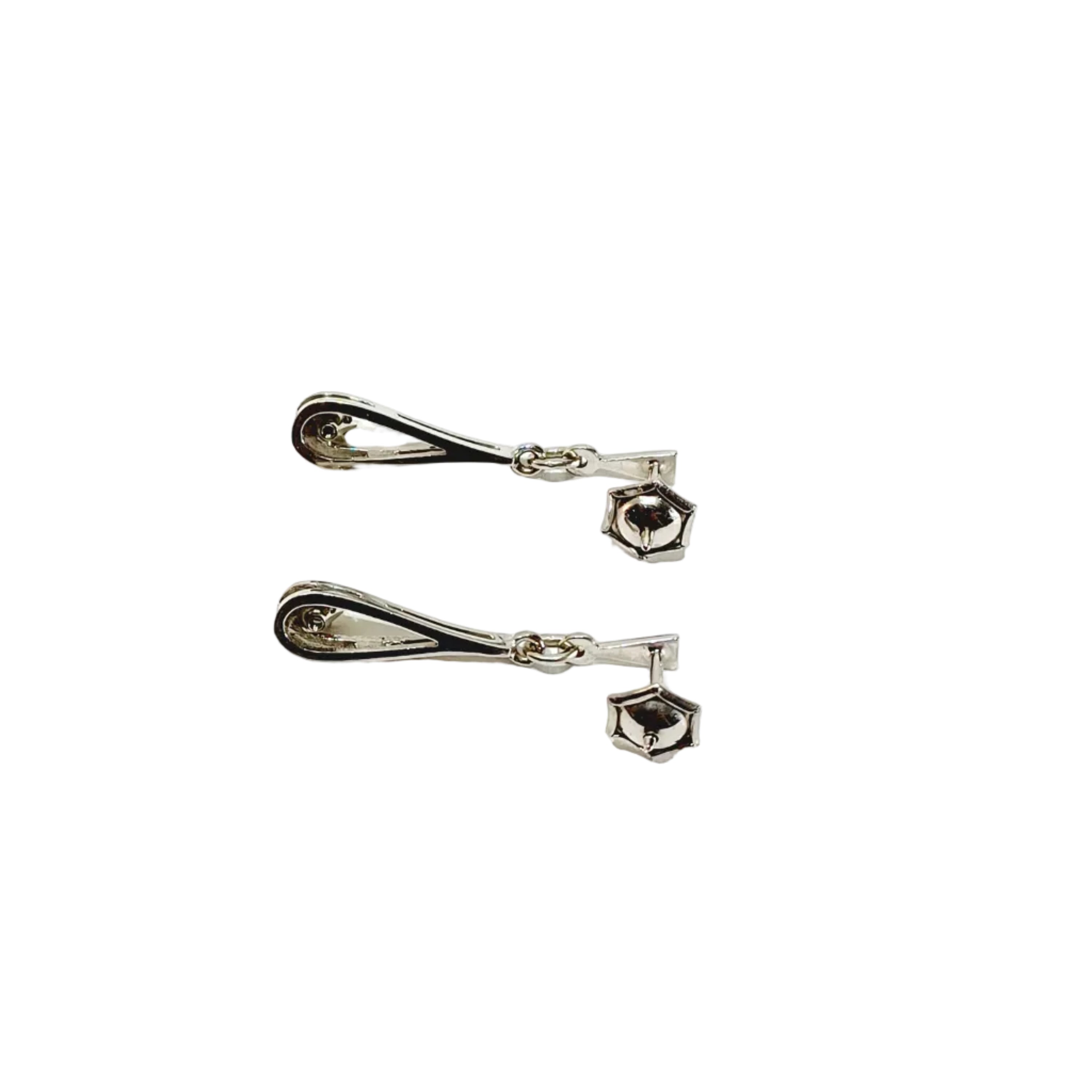 Boucles d’oreilles Pendantes en or blanc et diamants
