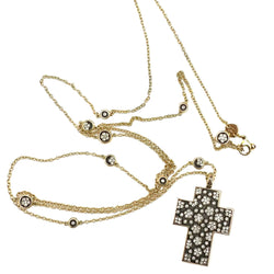 Collier Sautoir PASQUALE BRUNI "Ricami" en or rose, rubis et diamants