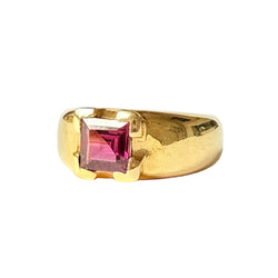 Bague Bandeau en or jaune et tourmaline