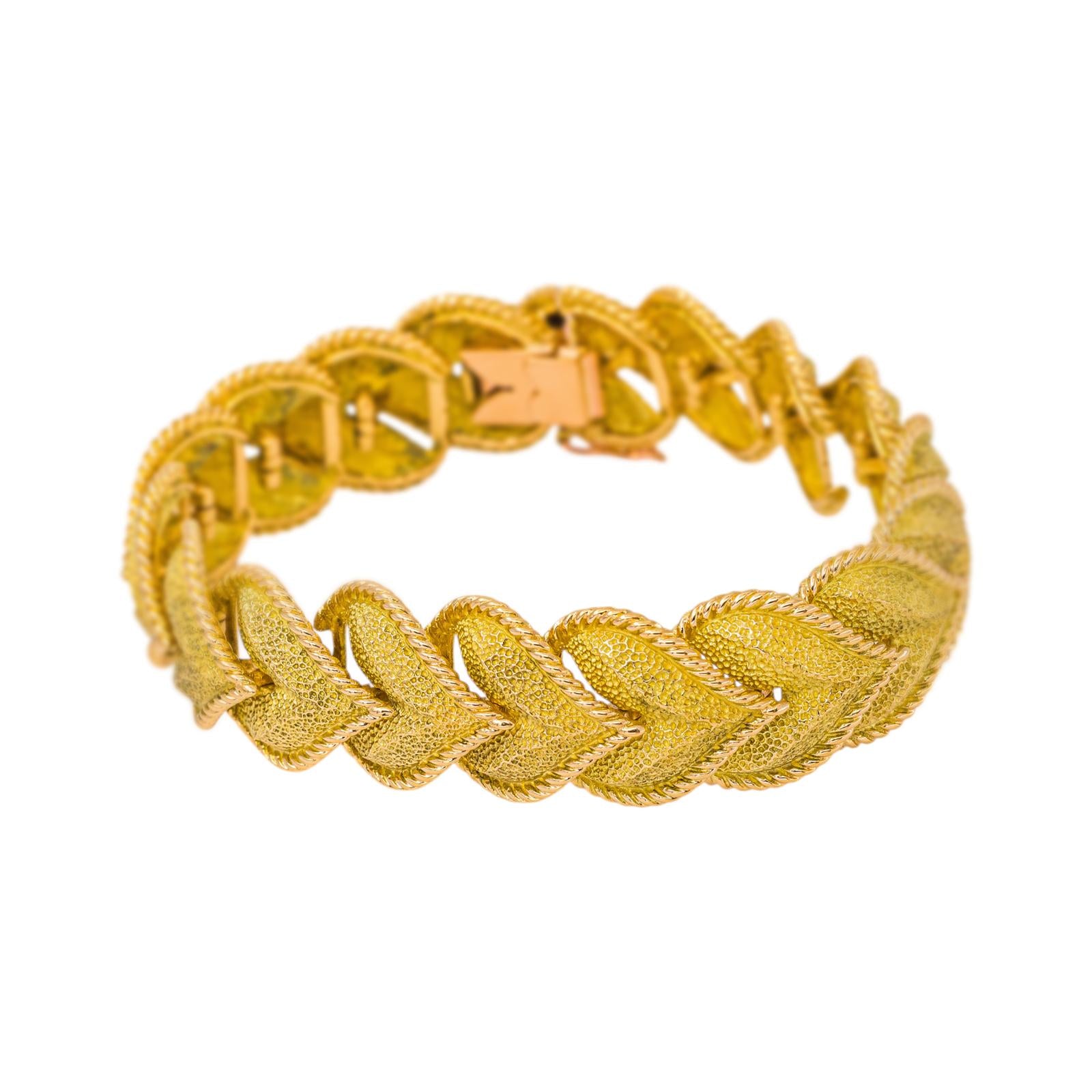 Bracelet Maille en or jaune et or rose