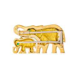 Cartier Broche Route des indes Or jaune Emeraude