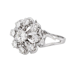Bague Marguerite Or blanc Diamant