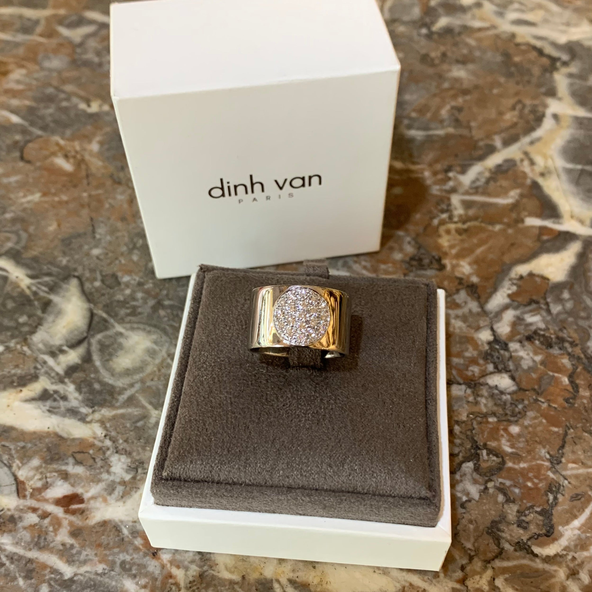 Bague Bandeau DINH VAN "Anthéa" en or blanc et diamants
