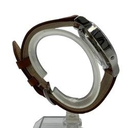 Montre JAEGER-LECOULTRE "Master Control" en acier et cuir