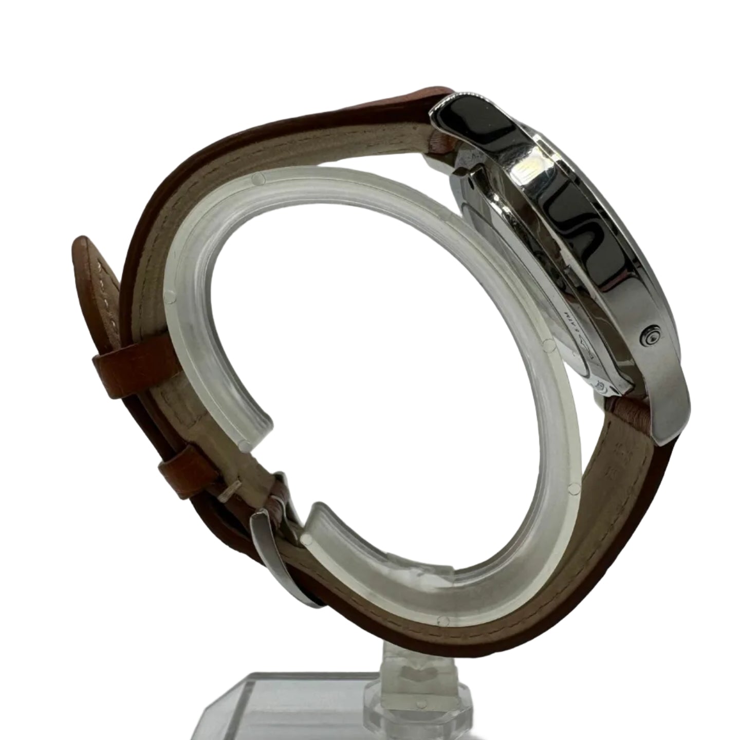 Montre JAEGER-LECOULTRE "Master Control" en acier et cuir