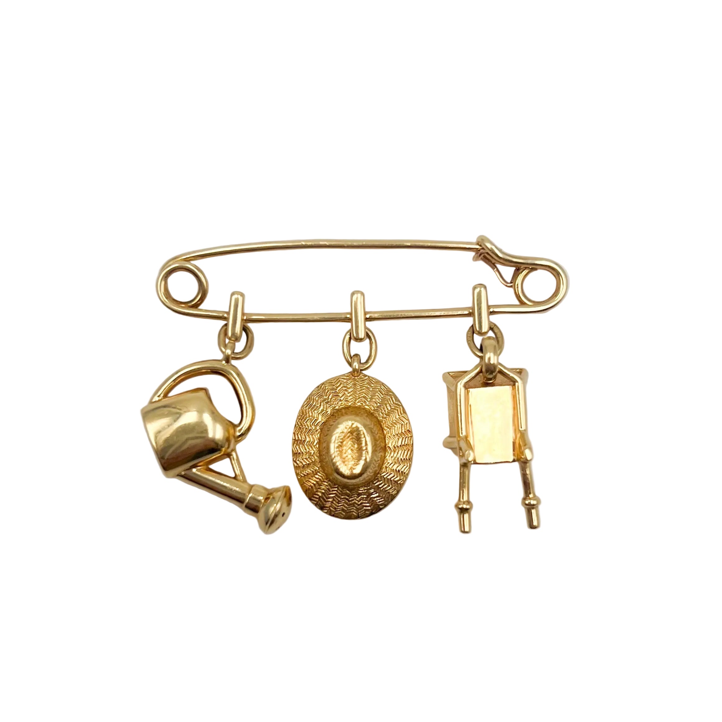 Broche Epingle CARTIER "Le Jardinier" en or jaune